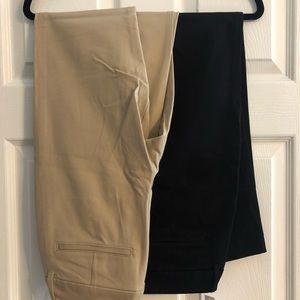 New Old Navy Ankle Pixie Pants Black and Khaki Sz 4